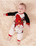 Christmas Family Matching Santa Print Raglan Sleeves Pajamas Sets