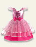 Princess Printed Mesh Party Dress