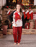 Christmas Family Matching Santa Print Raglan Sleeves Pajamas Sets