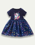Cartoon Unicorn Heart Tulle Dress - Mini Taylor