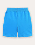 Fish Embroidered Cotton Shorts