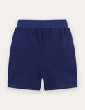 Shark Embroidered Cotton Shorts