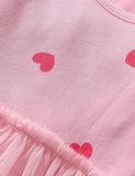 Heart Dotted Long Sleeve Dress - Mini berni