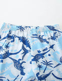 Dinosaur Print Short Sleeve T-Shirt and Shorts Set