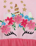 Gúna Tulle Striped Unicorn Sequined
