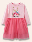 Gúna Tulle Striped Unicorn Sequined