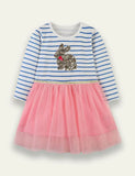 Sequin Rabbit Long Sleeved Mesh Dress - Mini Taylor