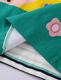 Rainbow Unicorn Appliqué gúna striped