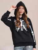 Sweatshirt Meaitseála Teaghlaigh Clóbhuailte Cnámharlach Oíche Shamhna