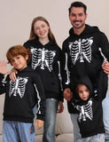 Sweatshirt Meaitseála Teaghlaigh Clóbhuailte Cnámharlach Oíche Shamhna