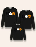 Oíche Shamhna Smiley Pumpkin Boo Geansaí Meaitseála Teaghlaigh