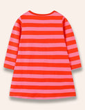 Oíche Shamhna Cartoon Owl Appliqué gúna striped