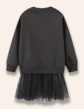 Sequined Space Bunny Sciorta Tulle Set Sweatshirt