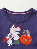 Oíche Shamhna Cartoon Ainmhithe Appliqué gúna