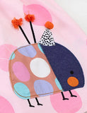 Gúna Geansaí Dotted Ladybug Appliqué