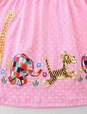 Gúna poncaithe Appliqué Ainmhithe Zú