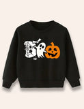 Sweatshirt Meaitseála Teaghlaigh Clóbhuailte Oíche Shamhna Boo