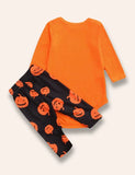 Pajamas Meaitseála Teaghlaigh Clóbhuailte Pumpkin Oíche Shamhna