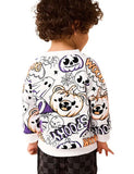 Sweatshirt Clóbhuailte Ghost Pumpkin Oíche Shamhna