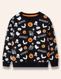 Sweatshirt Clóbhuailte Ghost Pumpkin Oíche Shamhna