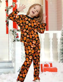 Pajamas Meaitseála Teaghlaigh Clóbhuailte Pumpkin Oíche Shamhna