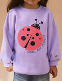 Sweatshirt Clóbhuailte Cartoon Ladybug