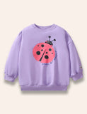 Sweatshirt Clóbhuailte Cartoon Ladybug