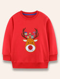 Geansaí Appliqué Reindeer na Nollag