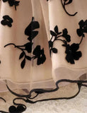 Gúna ruffled Floral Galánta Tulle