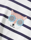Socraigh Geansaí Cochaill Stráice Fox Appliqué