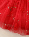 Cluiche Líne Bláth na Nollag Tulle gúna
