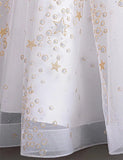 Sequin Embroidered Tulle Long Party Dress