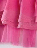 Cute Mouse Applique Long Sleeve Tulle Dress
