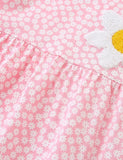 Flower Appliqué Long Sleeves Dress