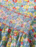 Floral Print Long-sleeved Cotton Dress