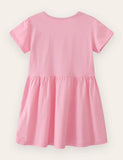 Cute Animal Appliqué Cotton Dress