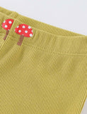 Mushroom Print Flared Leggings
