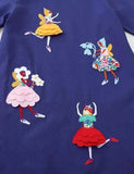 Gleoite Elf Appliqué gúna Muinchille Fada