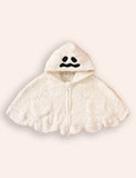 Halloween Padded Pumpkin Ghost Embroidered Cape