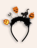 Halloween Pumpkin Cats Appliqué Dress