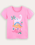 Dinosaur Print Short-sleeved T-shirt