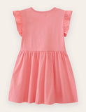 Flower Mouse Embroidered Cotton Dress
