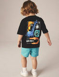 Cute Animal Print Short Sleeve T-Shirt and Shorts Set