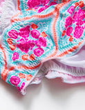 Floral Print Split Swimsuit
