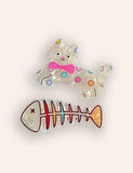Cute Cat Appliqué Dress