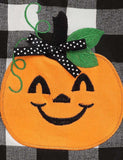 Halloween Pumpkin Applique Romper
