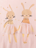 Floral Bunny Long Sleeve Sweatshirt & Leggings Set