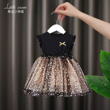 Printed Tulle Princess Dress