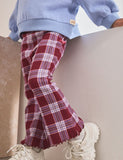 Checked Flared Leggings