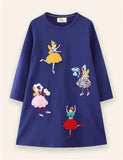 Gleoite Elf Appliqué gúna Muinchille Fada